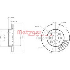 6110538 METZGER Тормозной диск