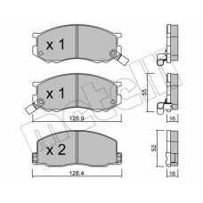 22-0455-0 METELLI Комплект тормозных колодок, дисковый тормоз