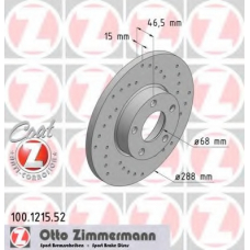 100.1215.52 ZIMMERMANN Тормозной диск