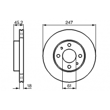 0 986 478 459 BOSCH Тормозной диск