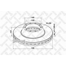 85-00759-SX STELLOX Тормозной диск