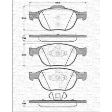 363702161249 MAGNETI MARELLI Комплект тормозных колодок, дисковый тормоз