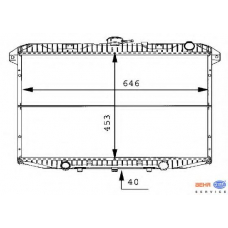 8MK 376 706-491 HELLA Радиатор, охлаждение двигателя