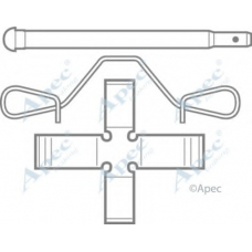 KIT207 APEC Комплектующие, тормозные колодки