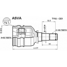 TYIU-CE1 ASVA Шарнирный комплект, приводной вал