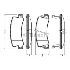 0 986 TB2 110 BOSCH Комплект тормозных колодок, дисковый тормоз