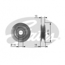T38088 GATES Паразитный / ведущий ролик, клиновой ремень