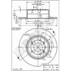 BS 7541 BRECO Тормозной диск