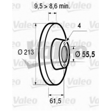 186495 VALEO Тормозной диск