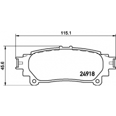 8DB 355 015-371 HELLA PAGID Комплект тормозных колодок, дисковый тормоз