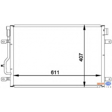 8FC 351 301-071 HELLA Конденсатор, кондиционер