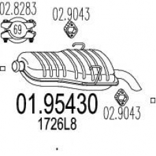 01.95430 MTS Глушитель выхлопных газов конечный