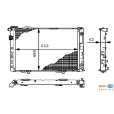 8MK 376 711-101 HELLA Радиатор, охлаждение двигателя