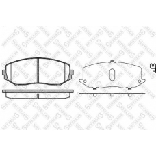 001 097-SX STELLOX Комплект тормозных колодок, дисковый тормоз