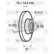 186136 VALEO Тормозной диск