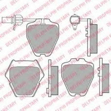 LP1903 DELPHI Комплект тормозных колодок, дисковый тормоз