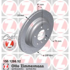 150.1286.52 ZIMMERMANN Тормозной диск