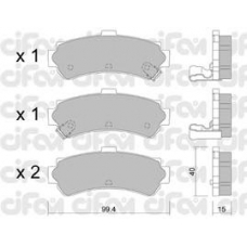 822-403-0 CIFAM Комплект тормозных колодок, дисковый тормоз