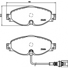 T2239 PAGID Комплект тормозных колодок, дисковый тормоз