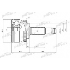 PCV1475 PATRON Шарнирный комплект, приводной вал