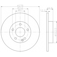 8DD 355 111-041 HELLA PAGID Тормозной диск