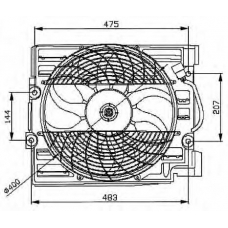 47029 NRF Вентилятор, охлаждение двигателя
