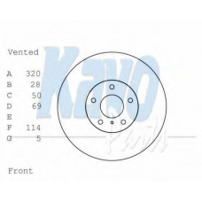 BR-6789 KAVO PARTS Тормозной диск