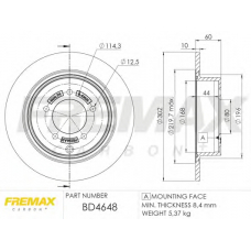 BD-4648 FREMAX Тормозной диск