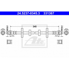 24.5237-0345.3 ATE Тормозной шланг