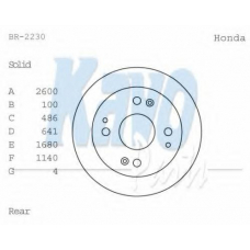 BR-2230 KAVO PARTS Тормозной диск