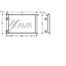 RT2257 AVA Радиатор, охлаждение двигателя