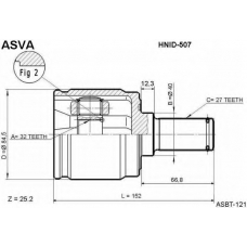 HNID-507 ASVA Шарнирный комплект, приводной вал