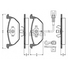 0 986 TB2 756 BOSCH Комплект тормозных колодок, дисковый тормоз