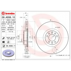 09.A558.10 BREMBO Тормозной диск