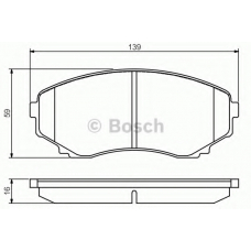 0 986 495 131 BOSCH Комплект тормозных колодок, дисковый тормоз