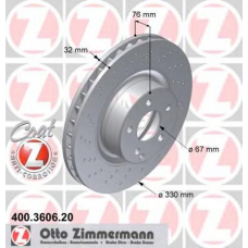 400.3606.20 ZIMMERMANN Тормозной диск