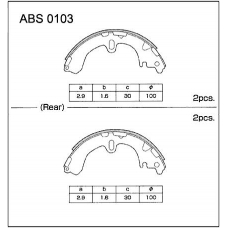 ABS0103 Allied Nippon Колодки барабанные