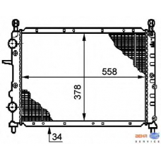 8MK 376 719-541 HELLA Радиатор, охлаждение двигателя