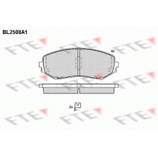 BL2508A1 FTE Комплект тормозных колодок, дисковый тормоз
