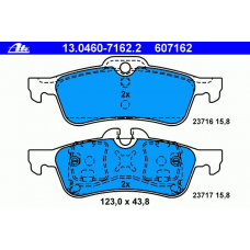 13.0460-7162.2 ATE Комплект тормозных колодок, дисковый тормоз