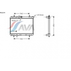 PEA2244 AVA Радиатор, охлаждение двигателя