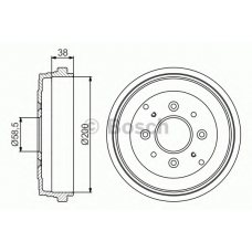 0 986 477 174 BOSCH Тормозной барабан