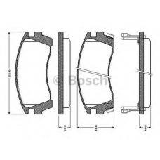 0 986 TB2 654 BOSCH Комплект тормозных колодок, дисковый тормоз