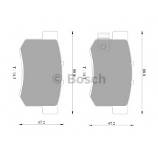 0 986 AB9 062 BOSCH Комплект тормозных колодок, дисковый тормоз