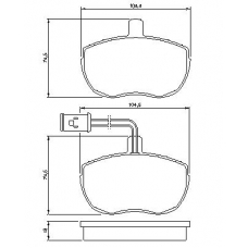 0 986 424 172 BOSCH Комплект тормозных колодок, дисковый тормоз