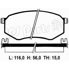 IBD-1297 IPS Parts Комплект тормозных колодок, дисковый тормоз