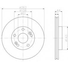 8DD 355 103-521 HELLA Тормозной диск