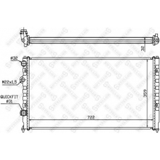 10-25073-SX STELLOX Радиатор, охлаждение двигателя