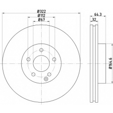 8DD 355 114-241 HELLA PAGID Тормозной диск