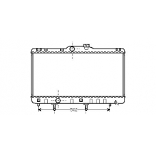 TO2148 AVA Радиатор, охлаждение двигателя